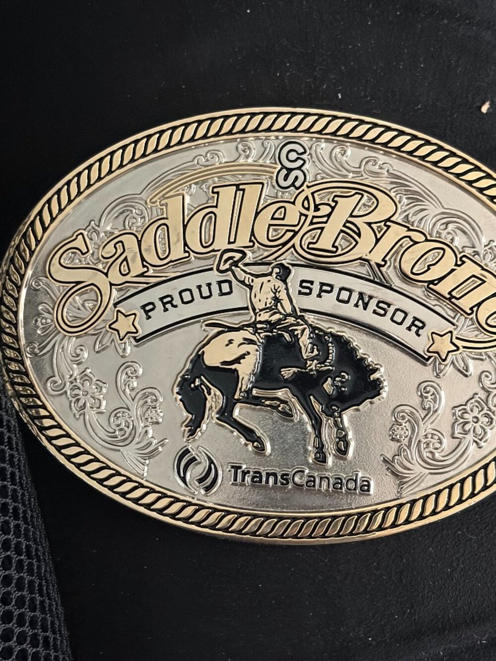 Calgary Stampede TransCanada Saddle Bronc Sponsor Western Belt Buckle